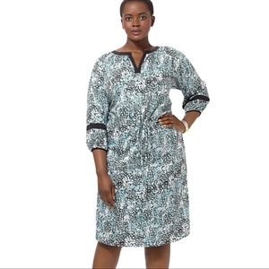 Spruce & Sage Monochrome Drawstring Dress Size 16